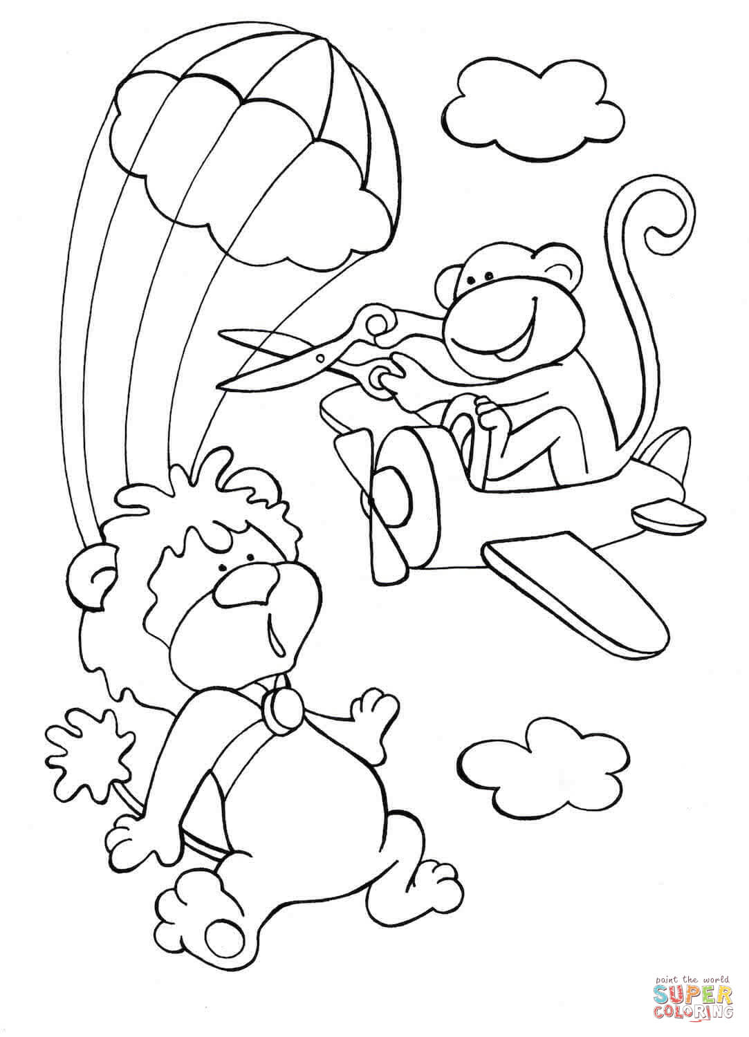 83 Skydiving Coloring Pages Printable 42