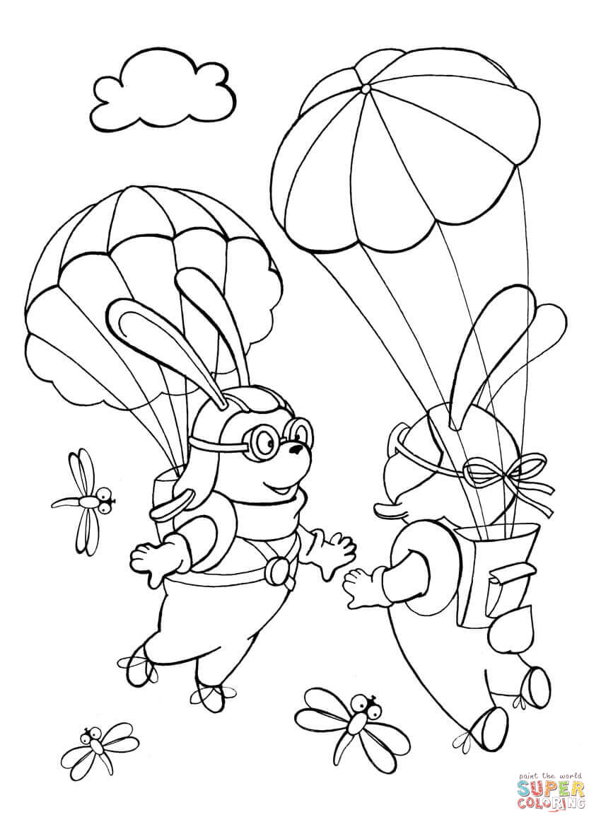 83 Skydiving Coloring Pages Printable 69