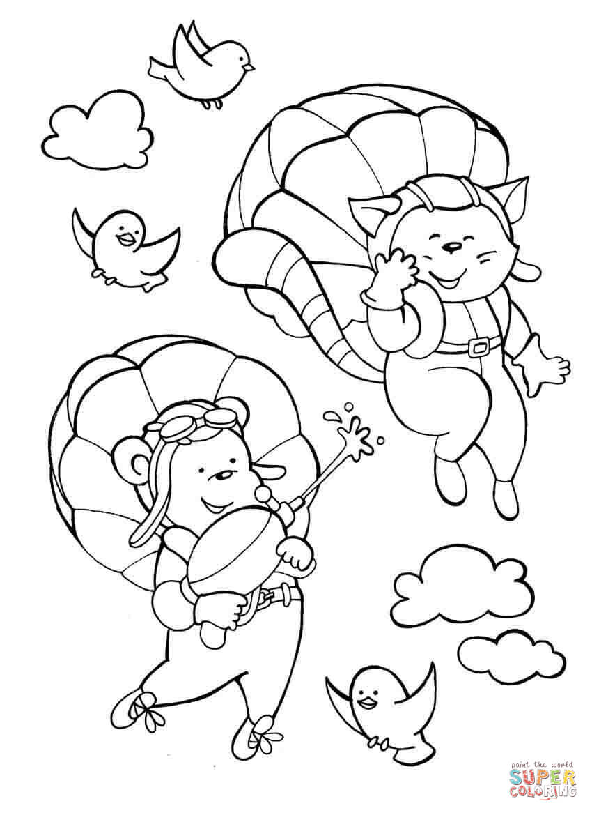 83 Skydiving Coloring Pages Printable 79