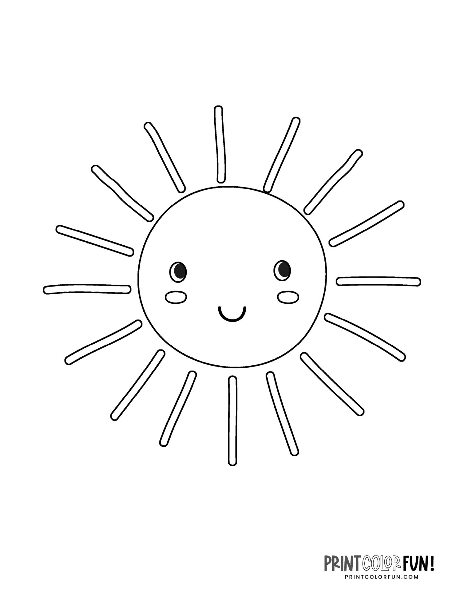 87 Sun Coloring Pages for Kids Printable 12