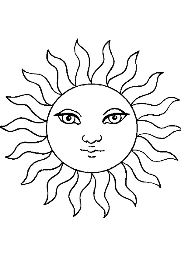 87 Sun Coloring Pages for Kids Printable 13