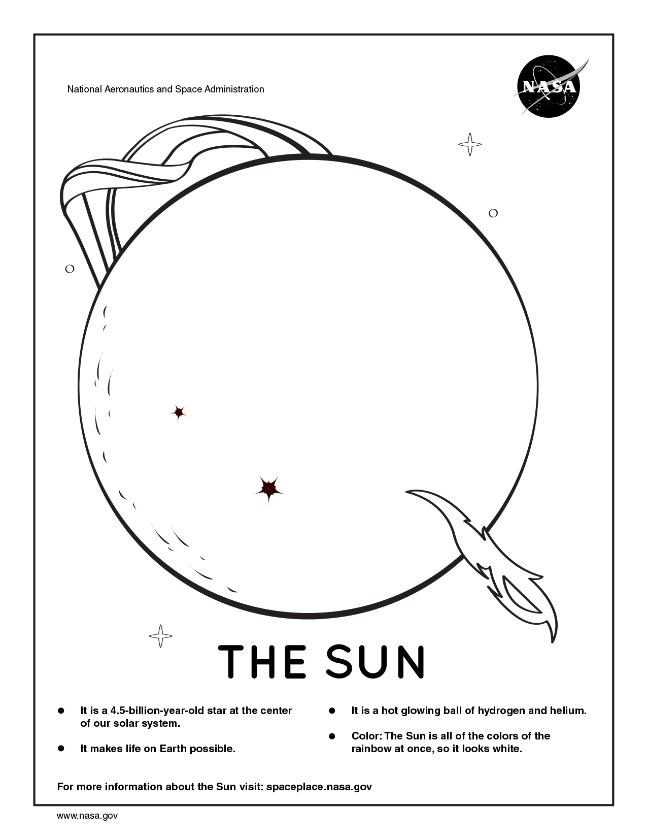 87 Sun Coloring Pages for Kids Printable 19