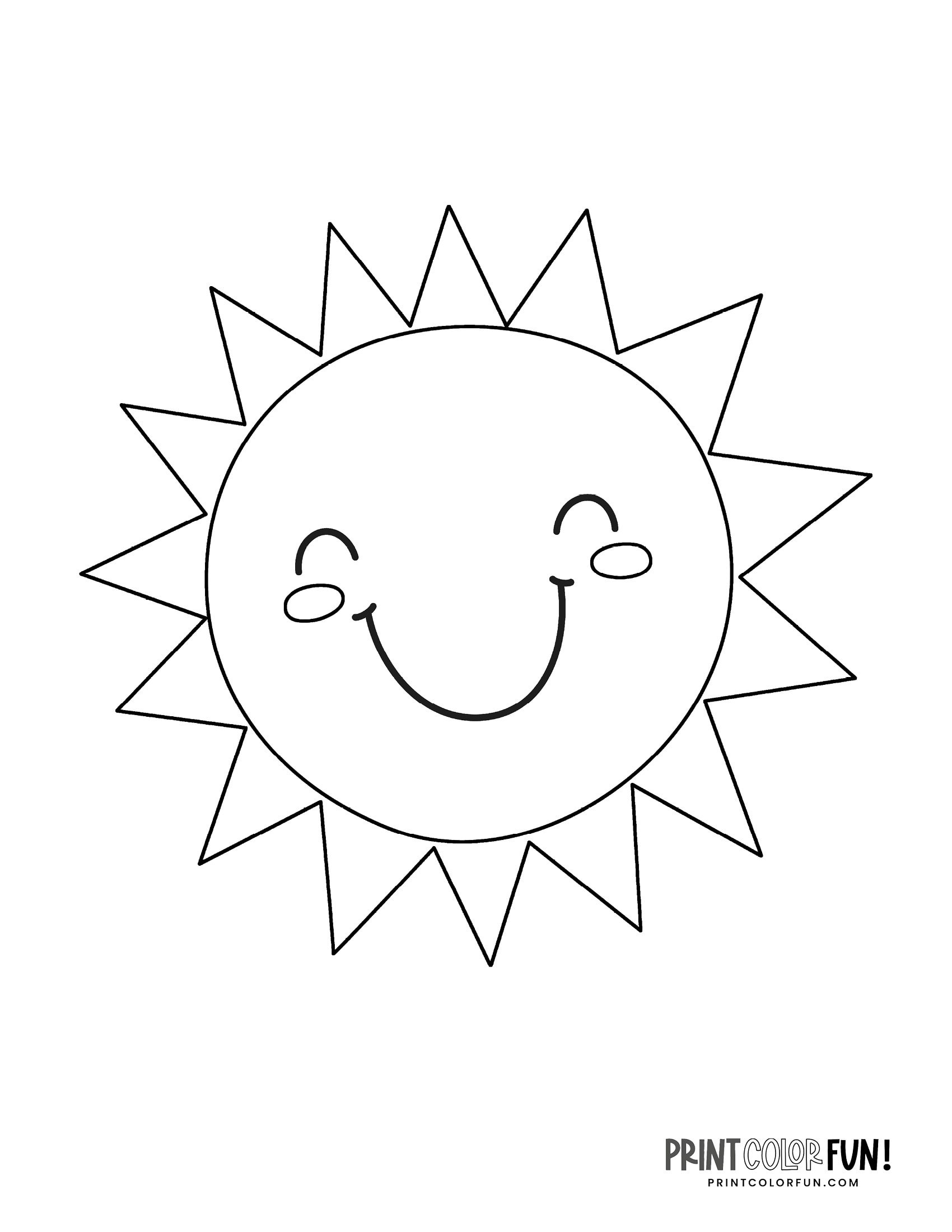 87 Sun Coloring Pages for Kids Printable 22