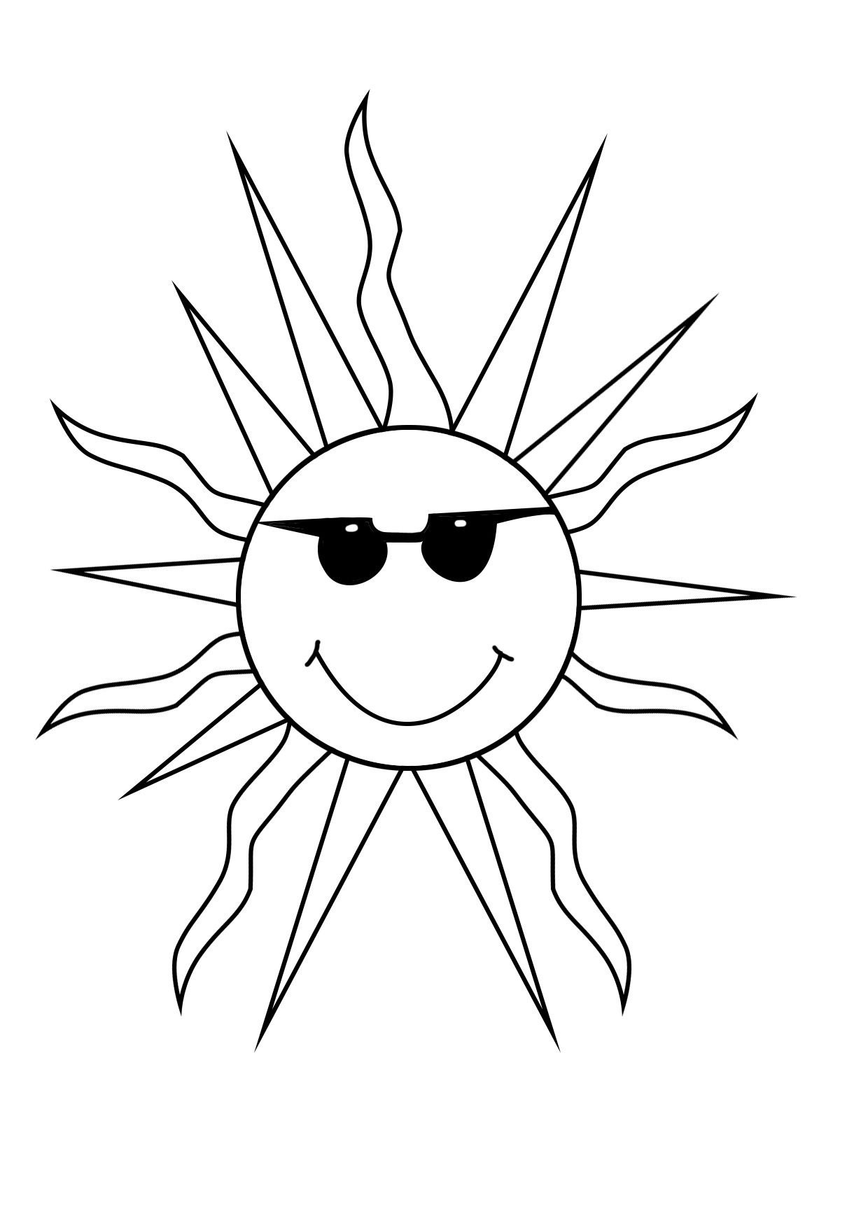 87 Sun Coloring Pages for Kids Printable 25