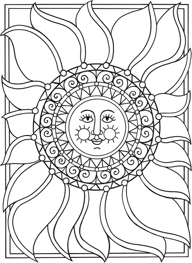 87 Sun Coloring Pages for Kids Printable 28