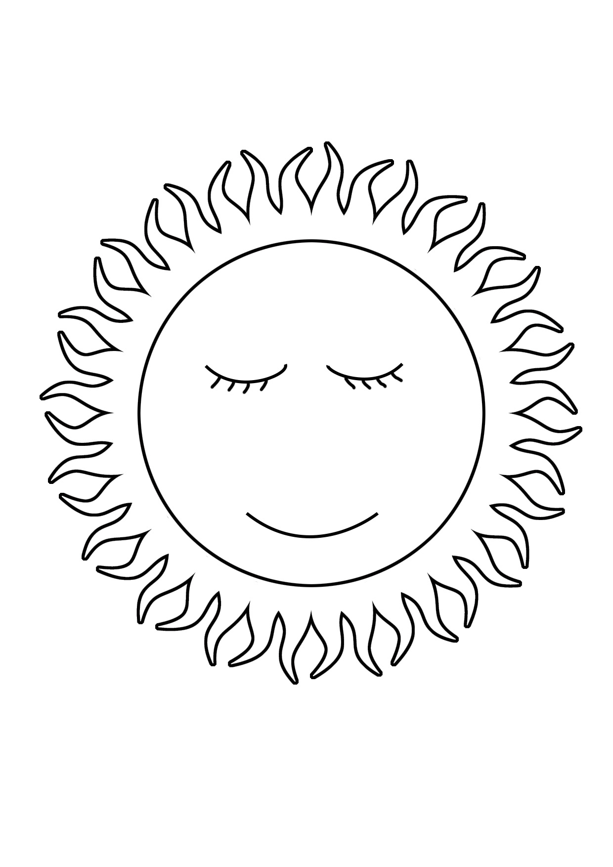 87 Sun Coloring Pages for Kids Printable 30