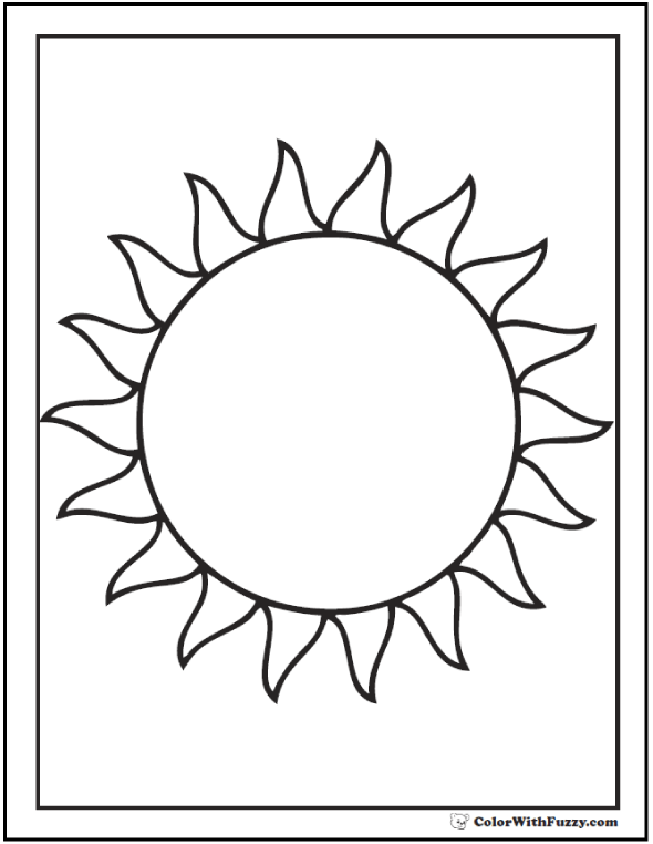 87 Sun Coloring Pages for Kids Printable 31