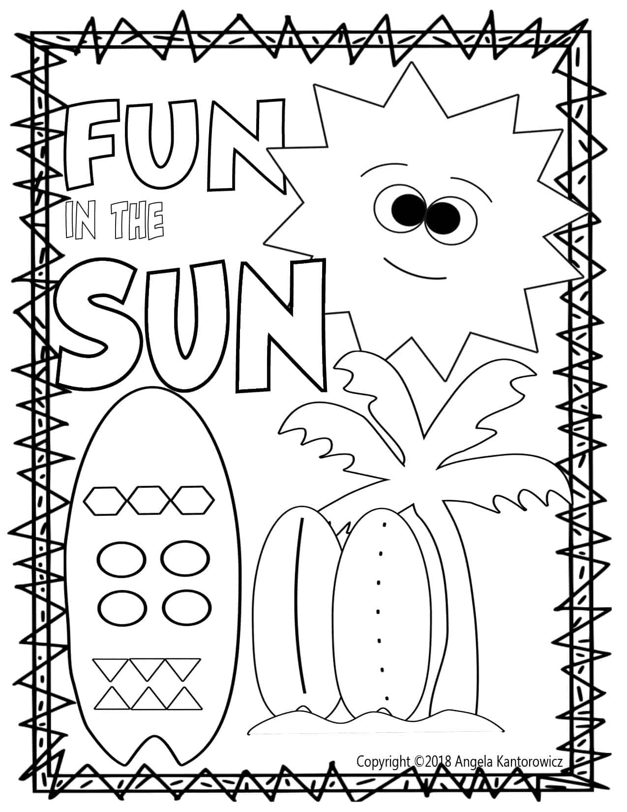 87 Sun Coloring Pages for Kids Printable 35