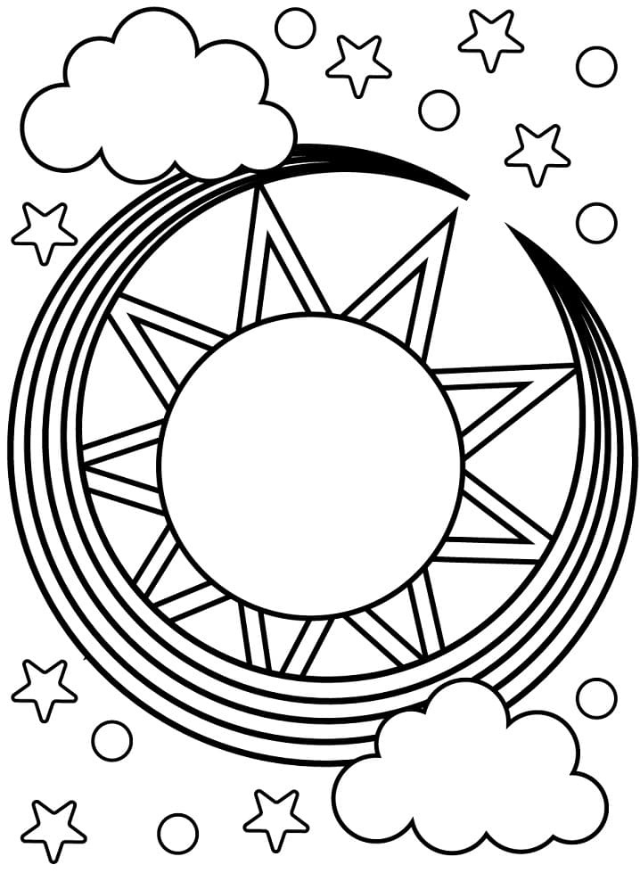 87 Sun Coloring Pages for Kids Printable 38