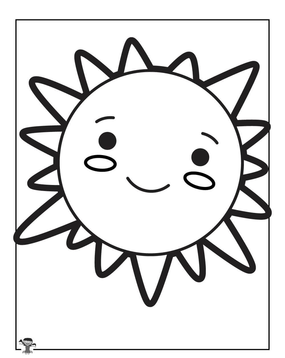 87 Sun Coloring Pages for Kids Printable 48