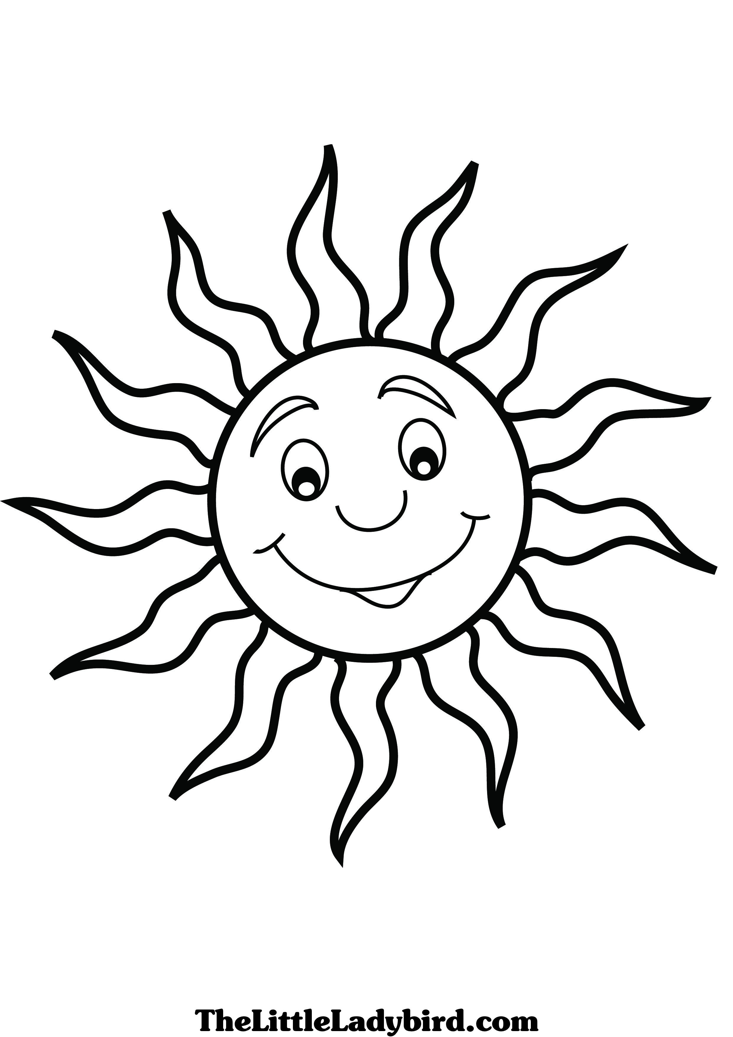 87 Sun Coloring Pages for Kids Printable 50