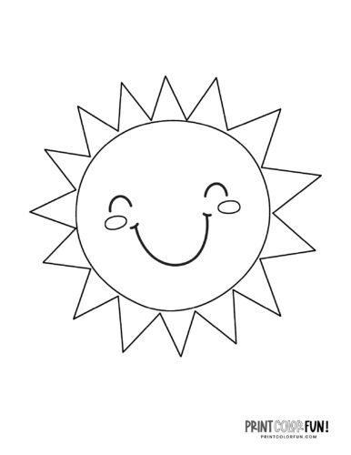 87 Sun Coloring Pages for Kids Printable 51