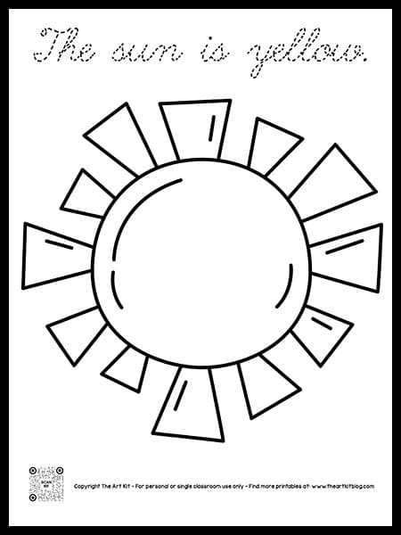 87 Sun Coloring Pages for Kids Printable 6