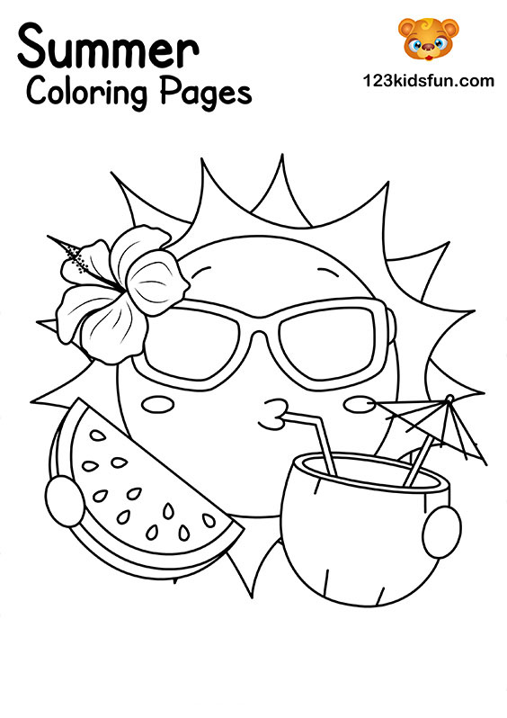 87 Sun Coloring Pages for Kids Printable 65