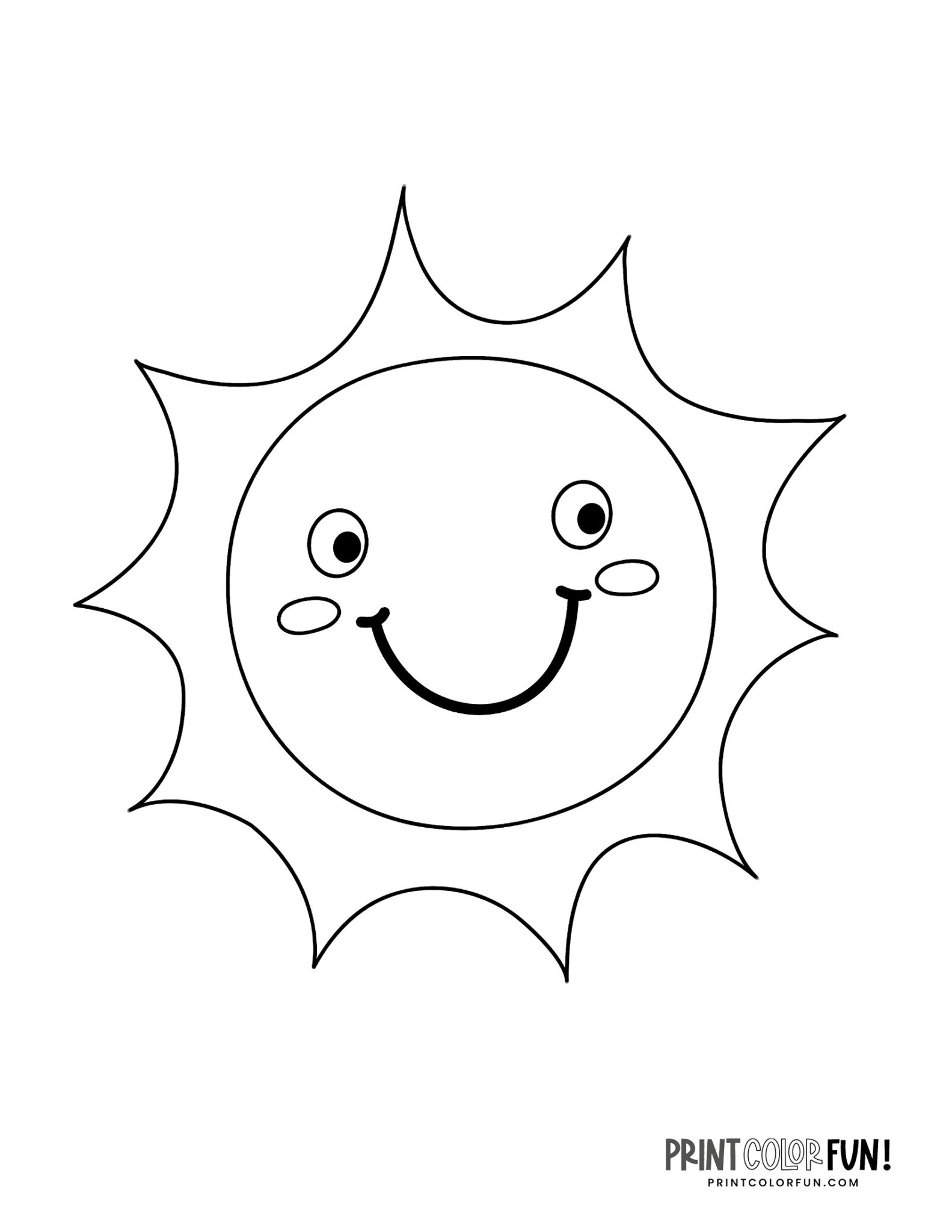 87 Sun Coloring Pages for Kids Printable 66