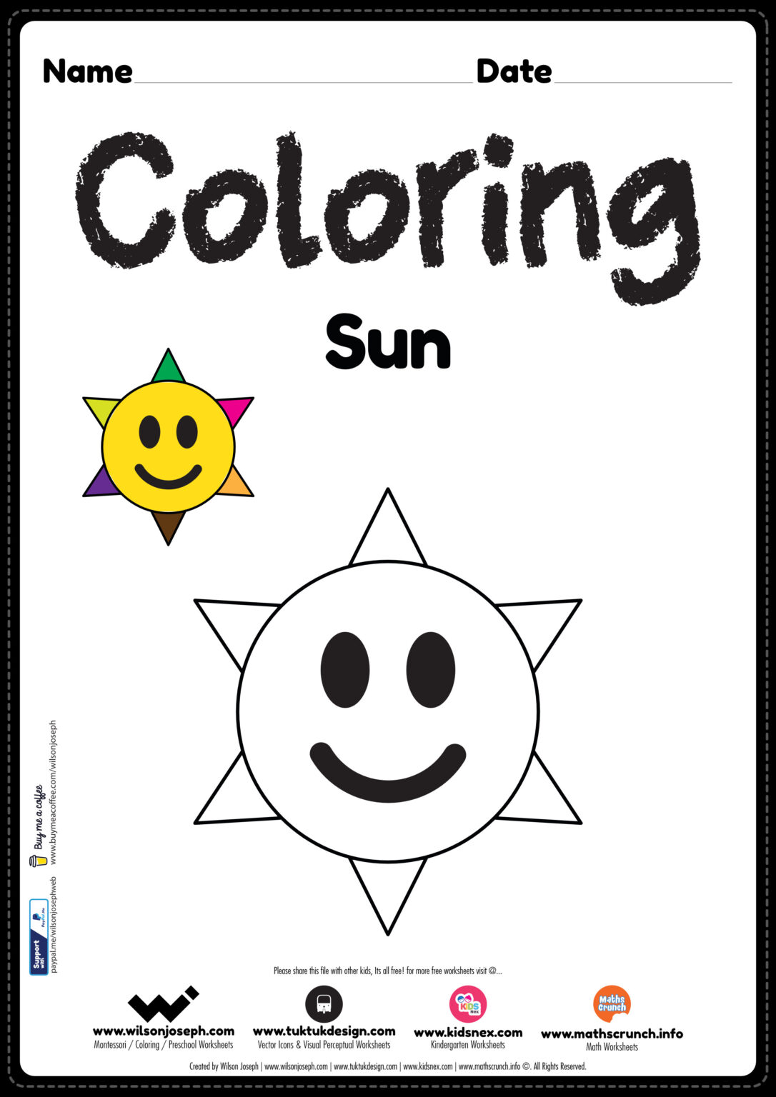 87 Sun Coloring Pages for Kids Printable 72