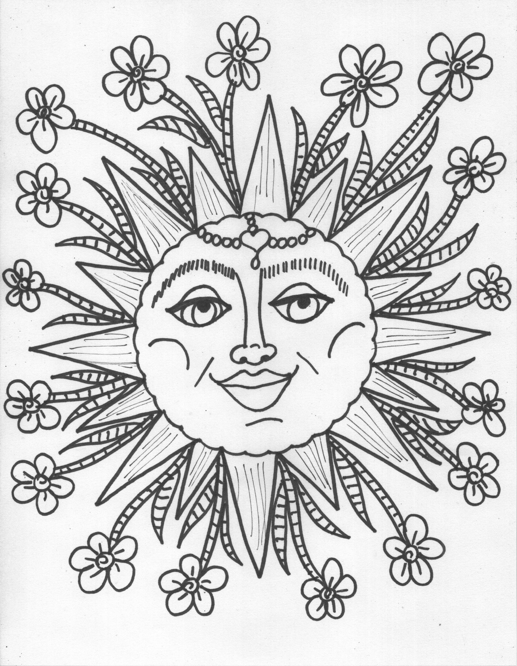 87 Sun Coloring Pages for Kids Printable 75