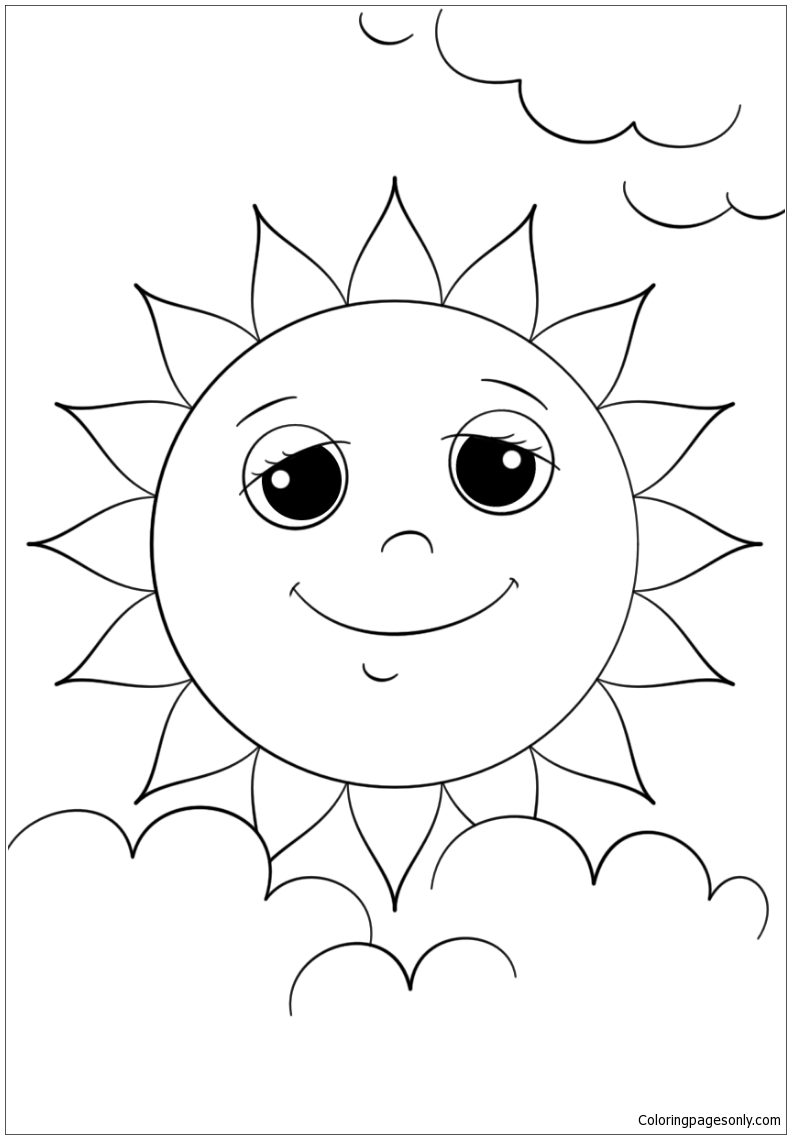 87 Sun Coloring Pages for Kids Printable 79