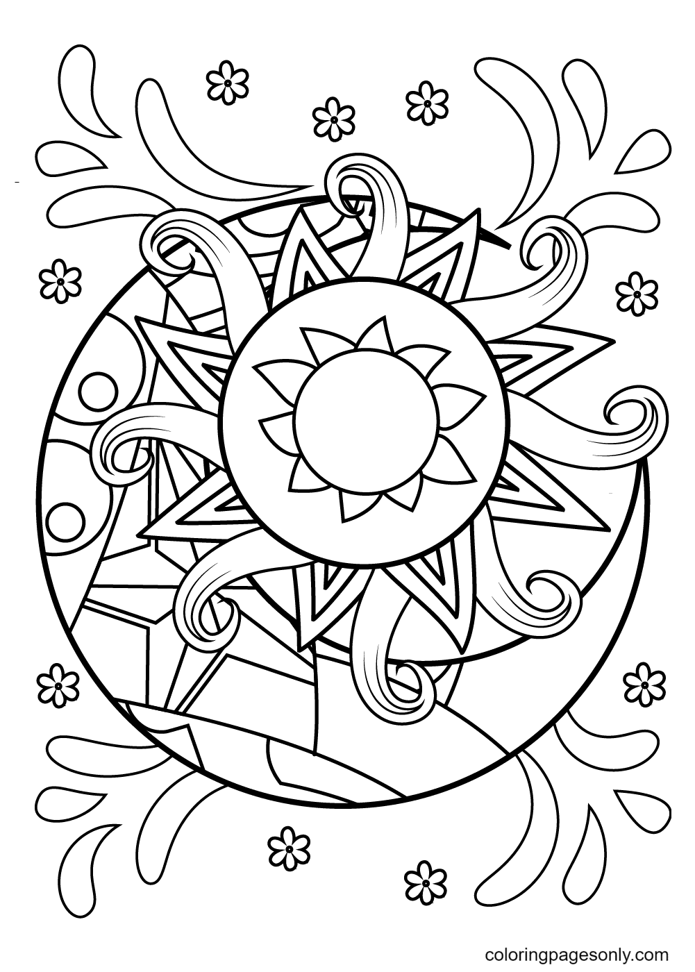 87 Sun Coloring Pages for Kids Printable 82