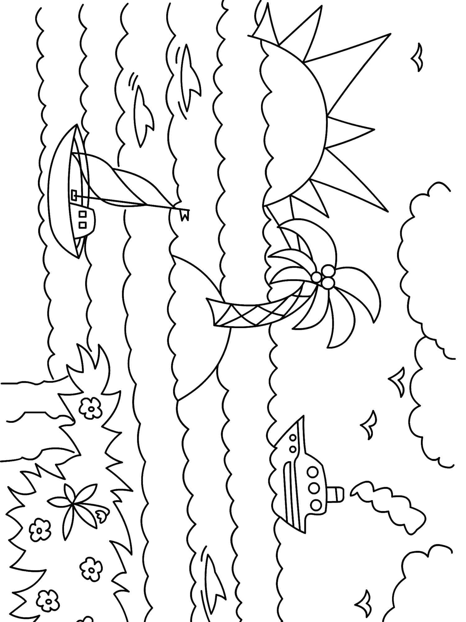 87 Sun Coloring Pages for Kids Printable 86