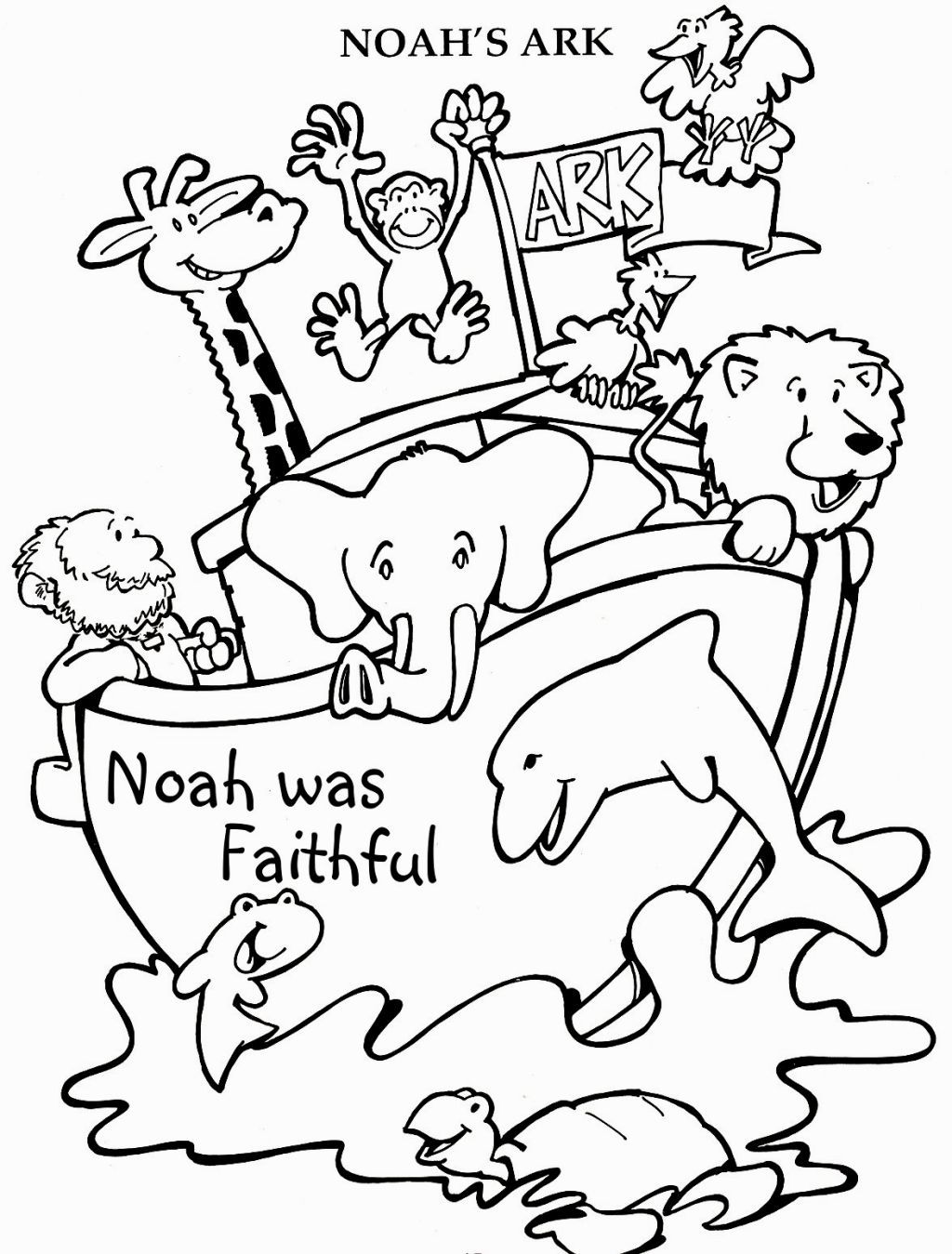 89 Noahs Ark Coloring Pages Printable 1