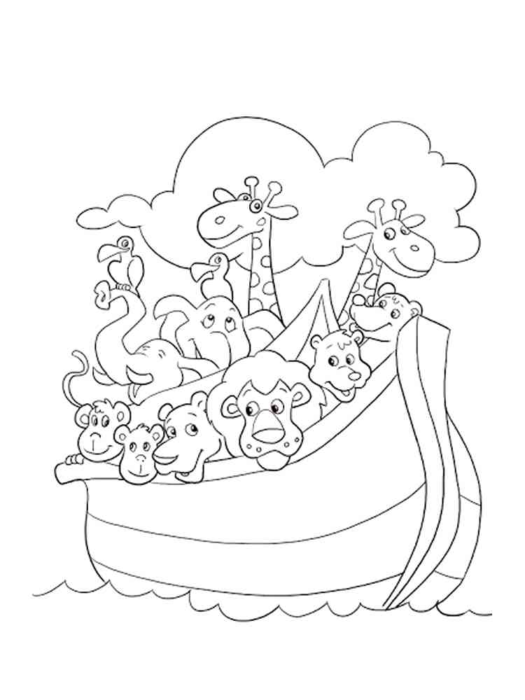 89 Noahs Ark Coloring Pages Printable 16