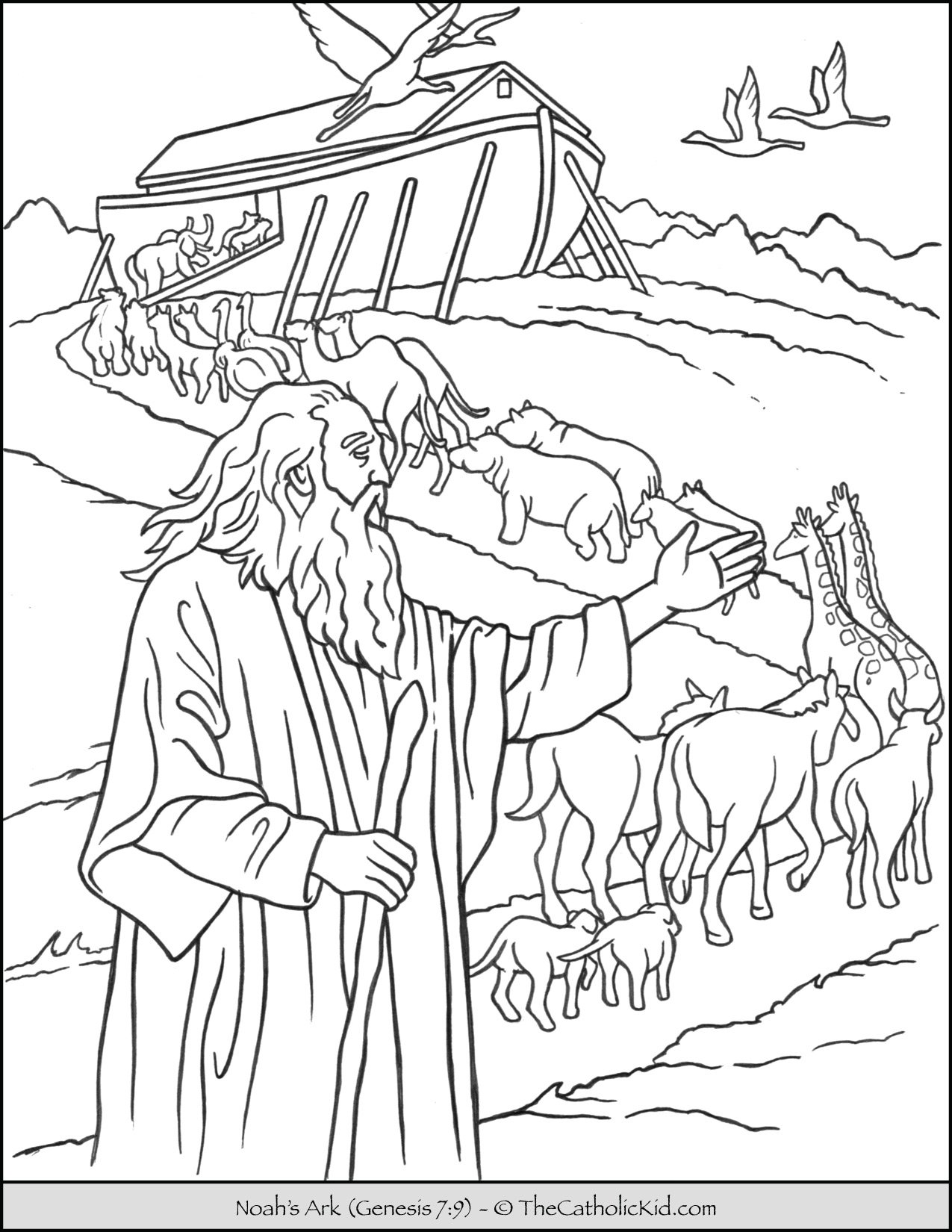 89 Noahs Ark Coloring Pages Printable 2