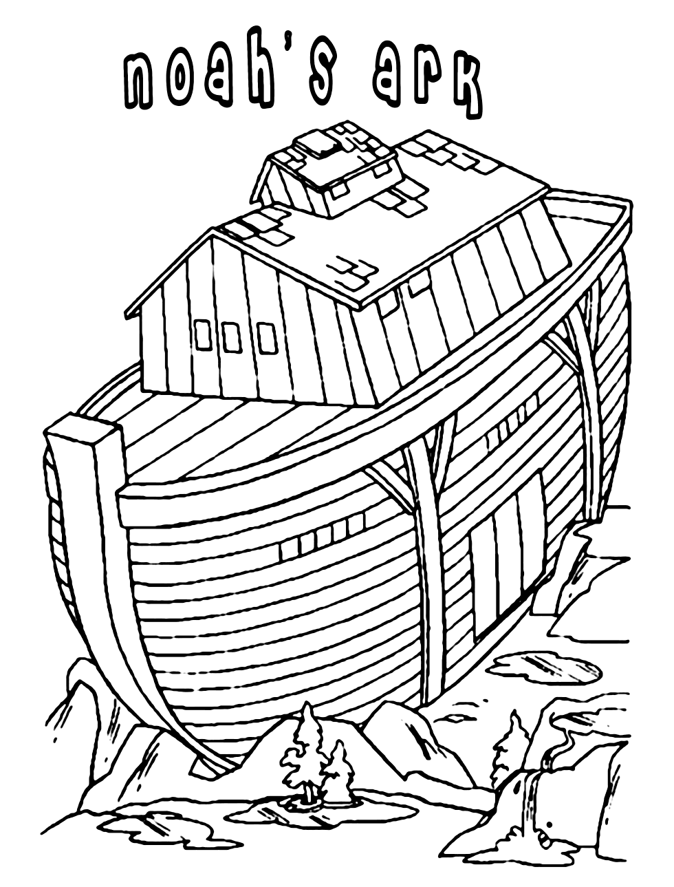 89 Noahs Ark Coloring Pages Printable 35