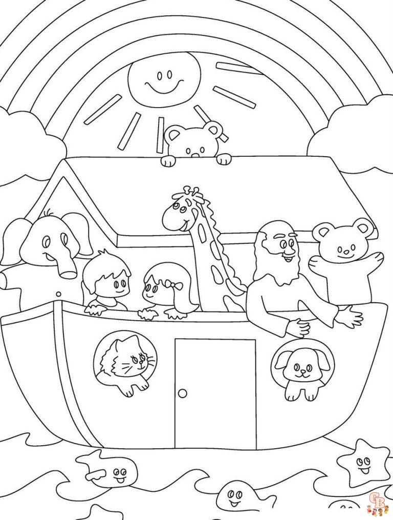 89 Noahs Ark Coloring Pages Printable 39