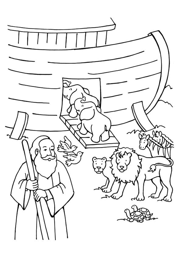 89 Noahs Ark Coloring Pages Printable 40