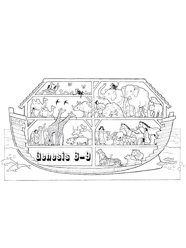 89 Noahs Ark Coloring Pages Printable 41