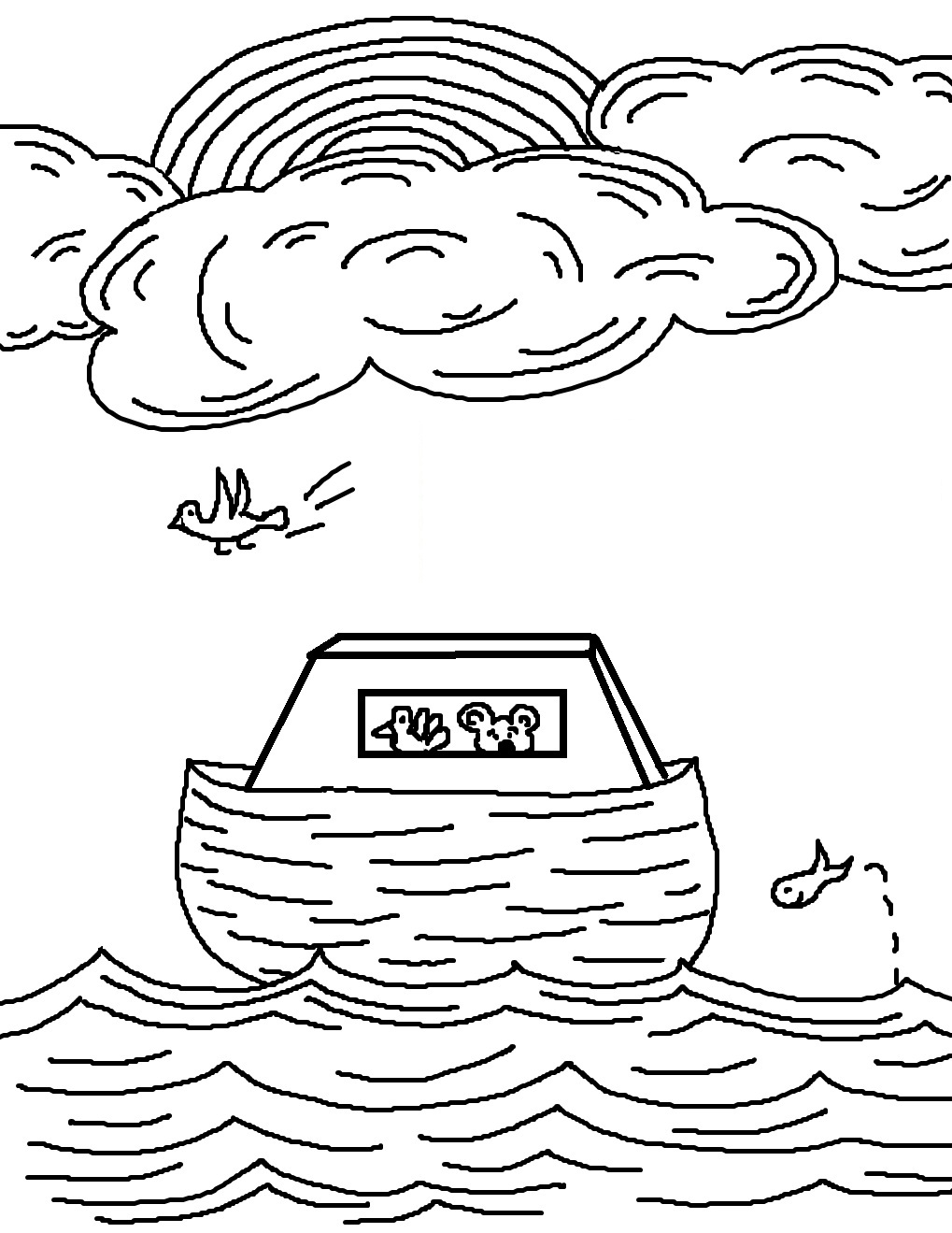 89 Noahs Ark Coloring Pages Printable 43