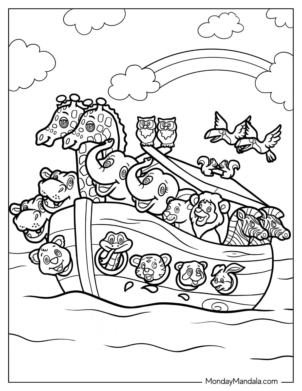 89 Noahs Ark Coloring Pages Printable 56