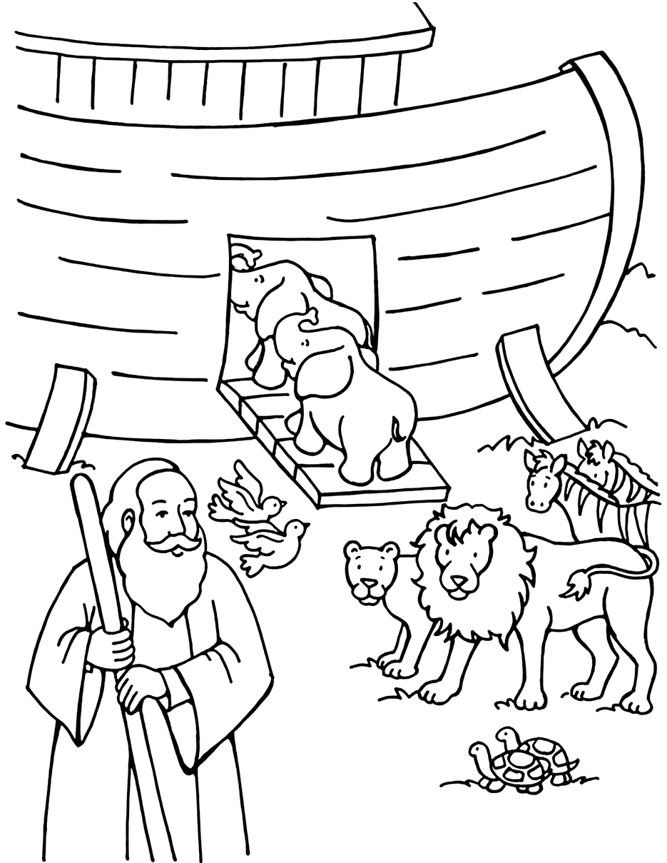 89 Noahs Ark Coloring Pages Printable 66