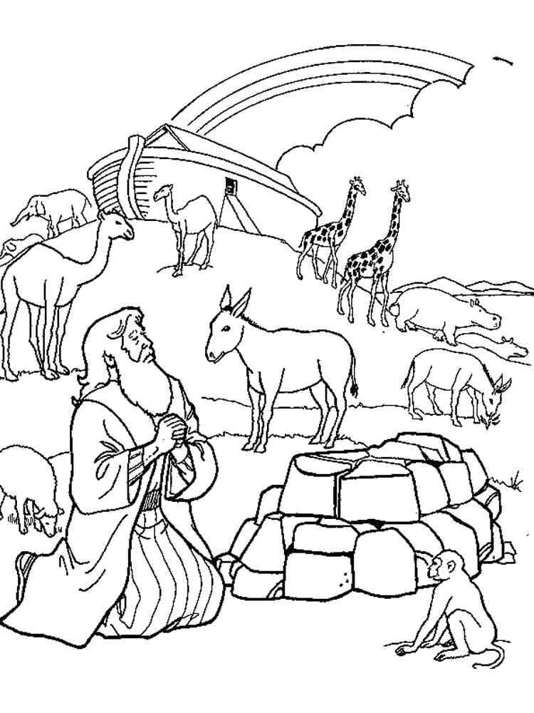 89 Noahs Ark Coloring Pages Printable 87