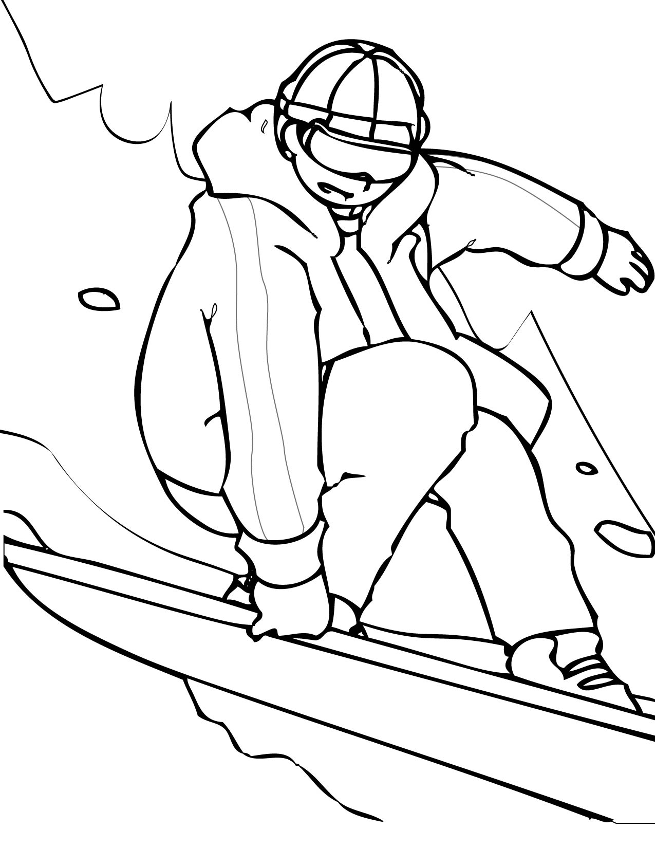 90 Snowboarding Coloring Pages Printable 11