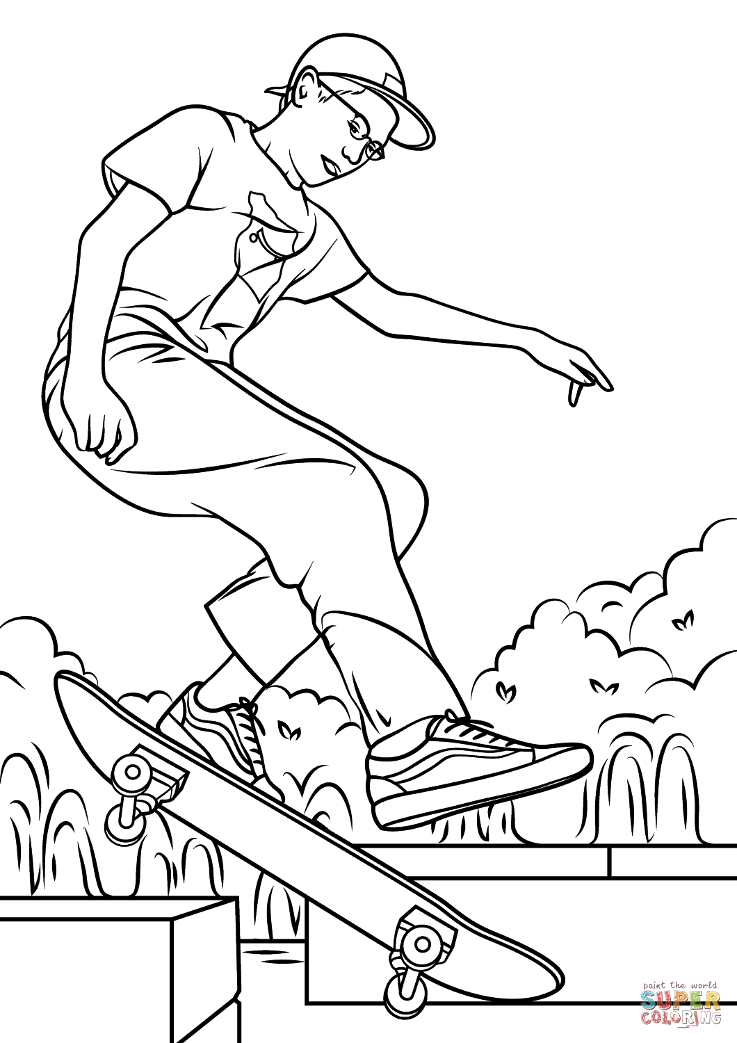 90 Snowboarding Coloring Pages Printable 15