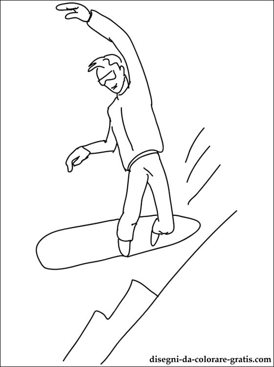 90 Snowboarding Coloring Pages Printable 17