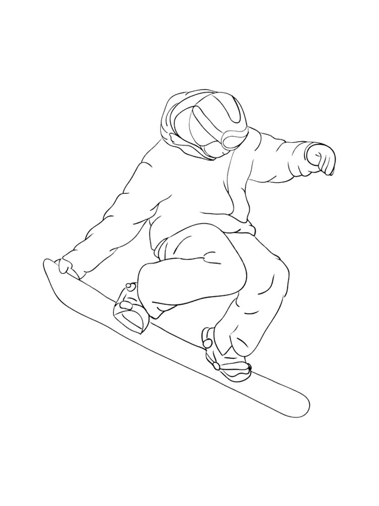 90 Snowboarding Coloring Pages Printable 2