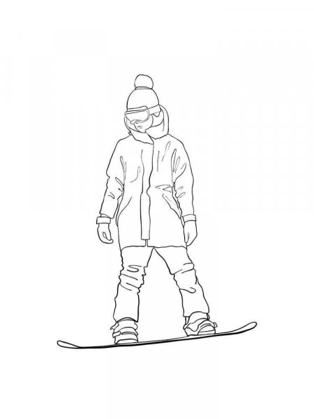 90 Snowboarding Coloring Pages Printable 22