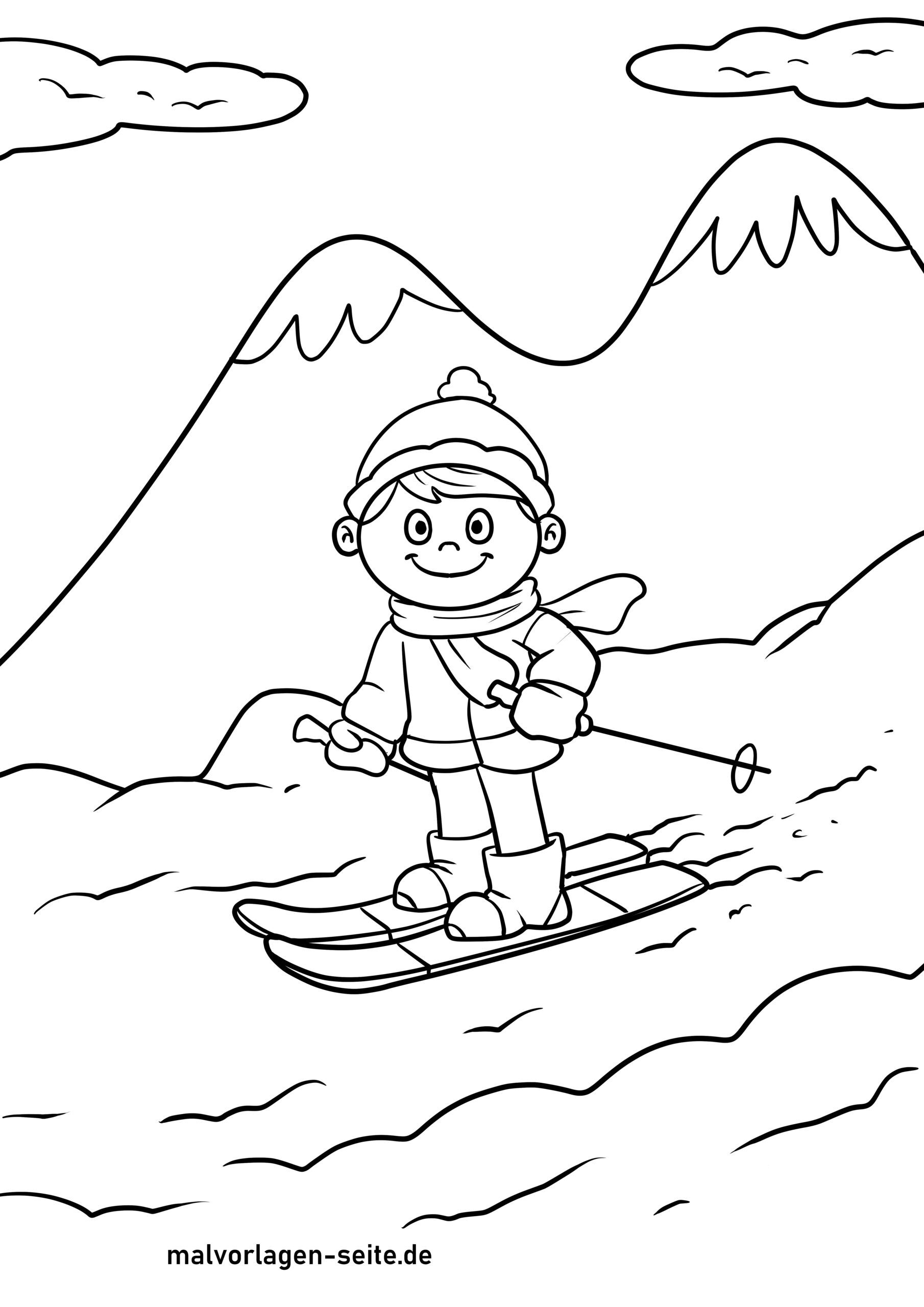 90 Snowboarding Coloring Pages Printable 28