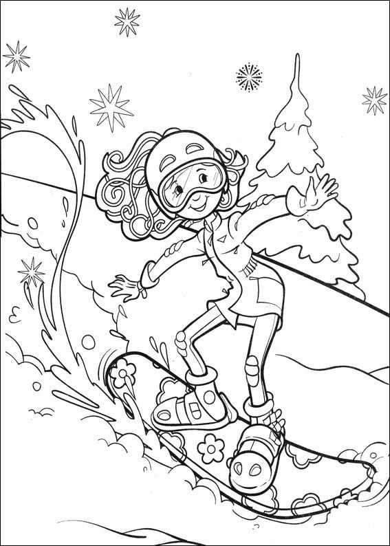 90 Snowboarding Coloring Pages Printable 31