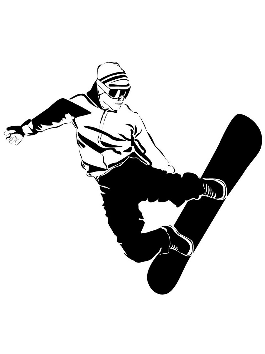 90 Snowboarding Coloring Pages Printable 36