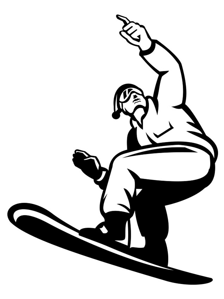 90 Snowboarding Coloring Pages Printable 37