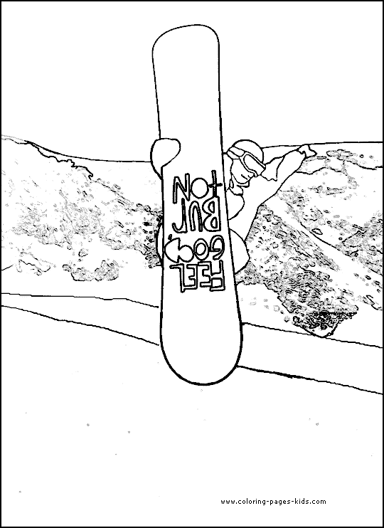 90 Snowboarding Coloring Pages Printable 40