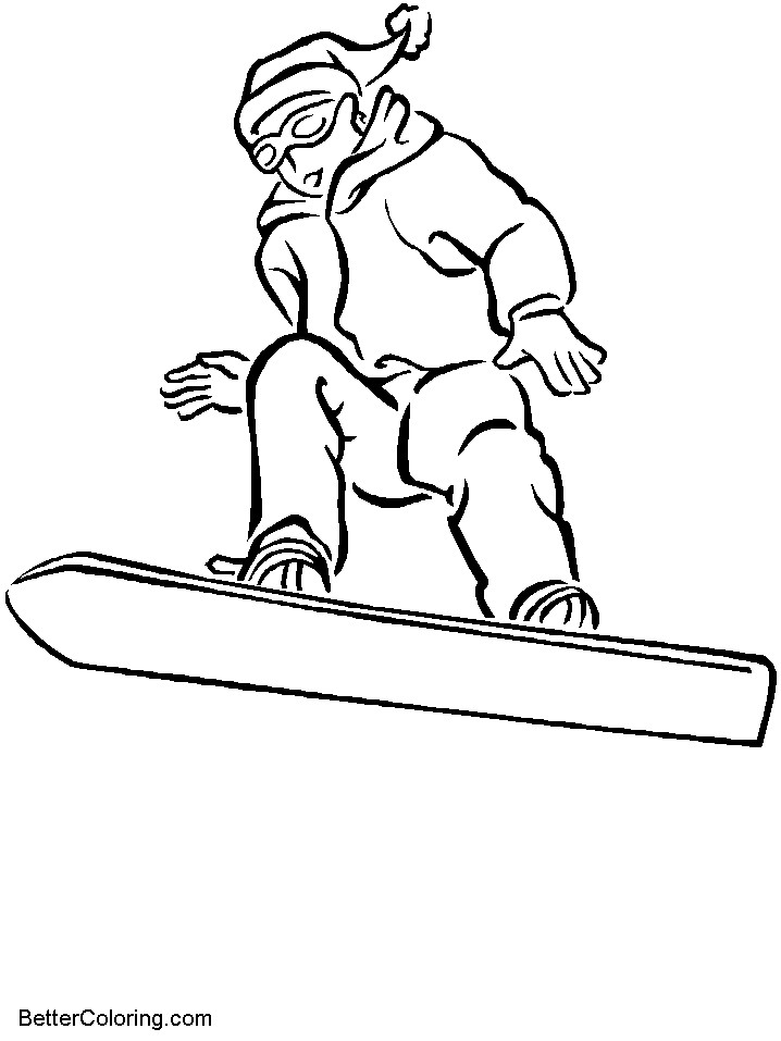 90 Snowboarding Coloring Pages Printable 41