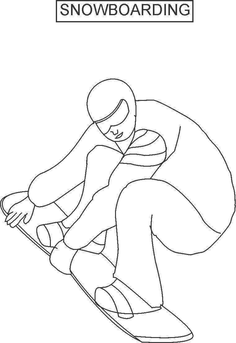 90 Snowboarding Coloring Pages Printable 43