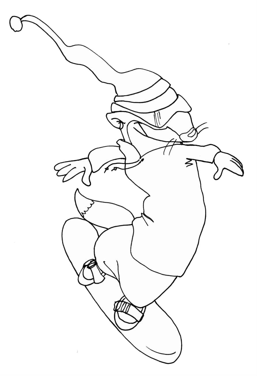 90 Snowboarding Coloring Pages Printable 5