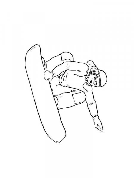 90 Snowboarding Coloring Pages Printable 55