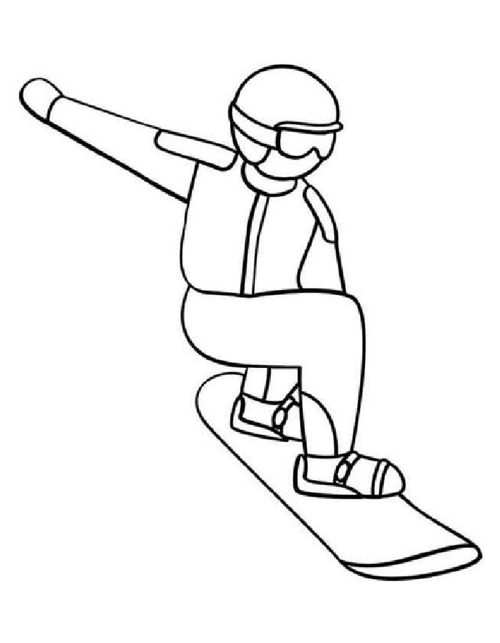 90 Snowboarding Coloring Pages Printable 57